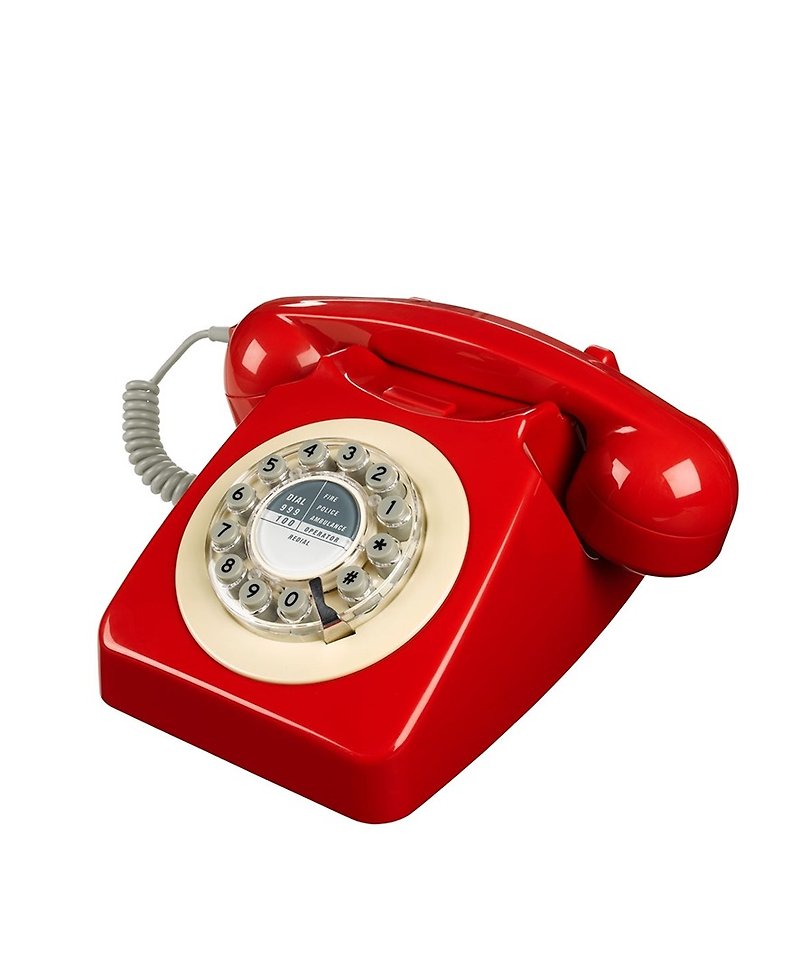 ブリティッシュ1950年代746シリーズレトロクラシック電話/インダストリアルスタイル（赤） - その他 - プラスチック レッド