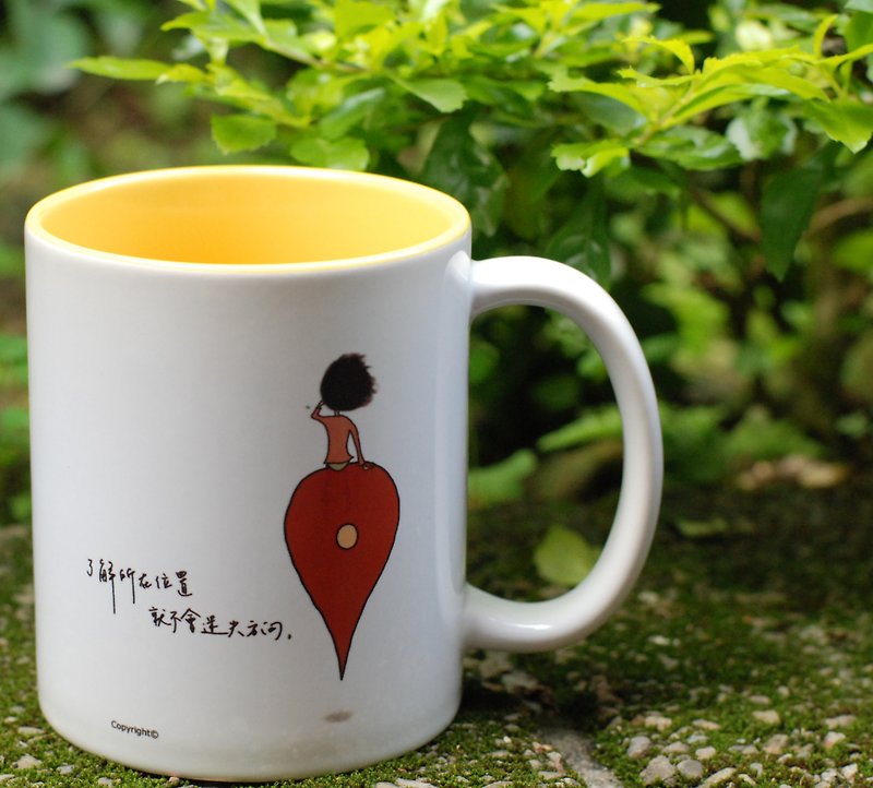 [Mug] Location (customized) - แก้วมัค/แก้วกาแฟ - เครื่องลายคราม สีเหลือง