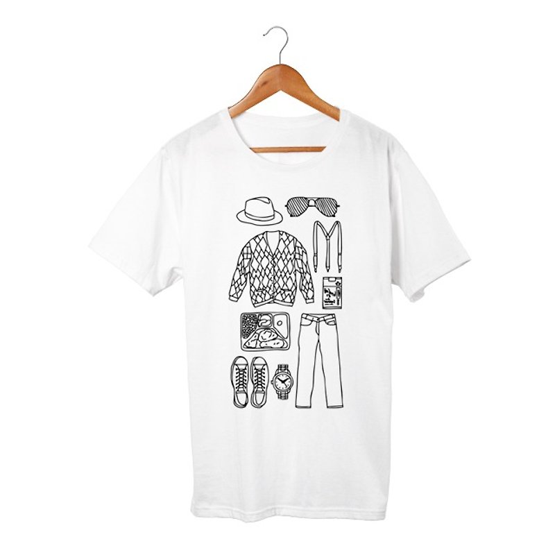 Paradise T-shirt - เสื้อยืดผู้ชาย - ผ้าฝ้าย/ผ้าลินิน ขาว