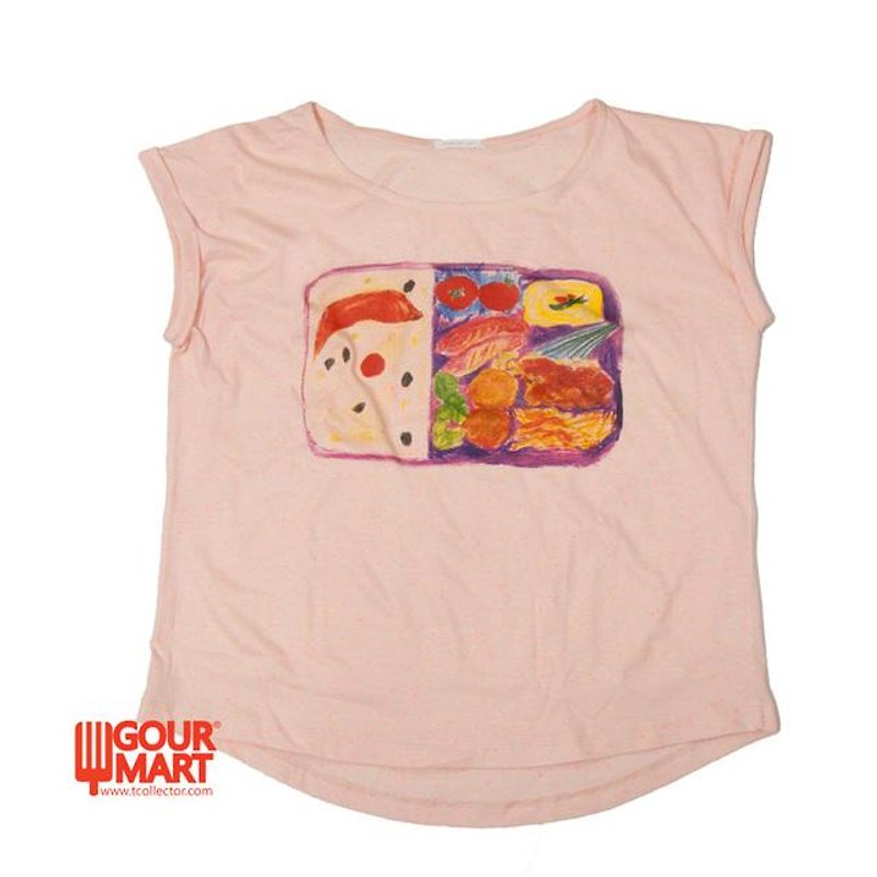 Lunch illustrations T-shirt Tcollector - Women's T-Shirts - Cotton & Hemp Pink