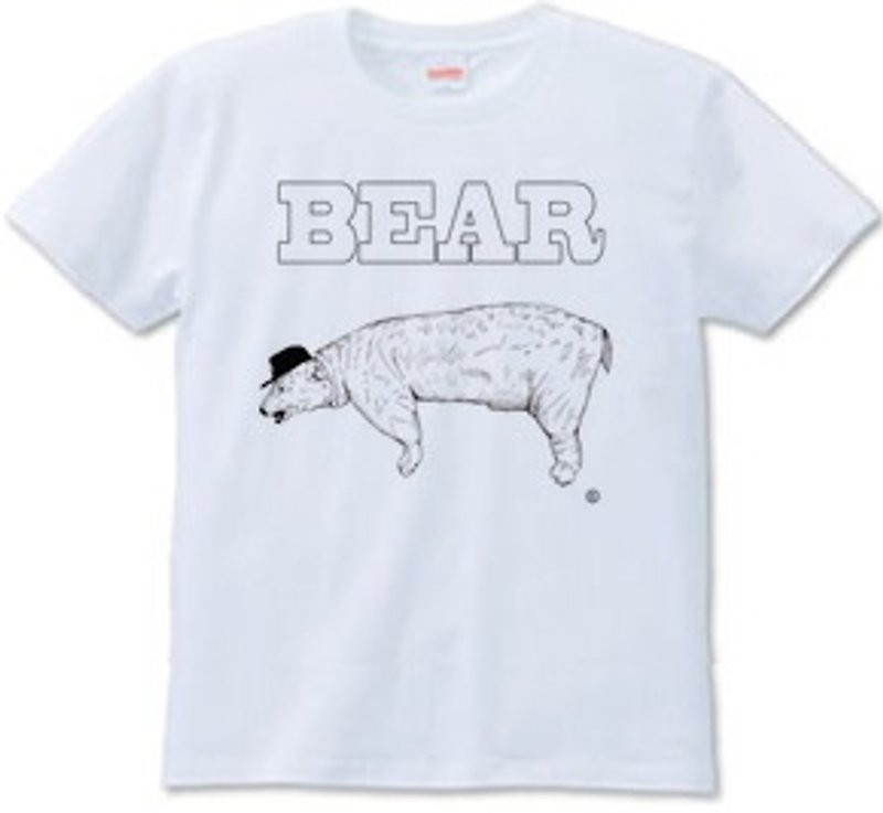 B BEAR (T-shirt 6.2oz) - Men's T-Shirts & Tops - Other Materials White