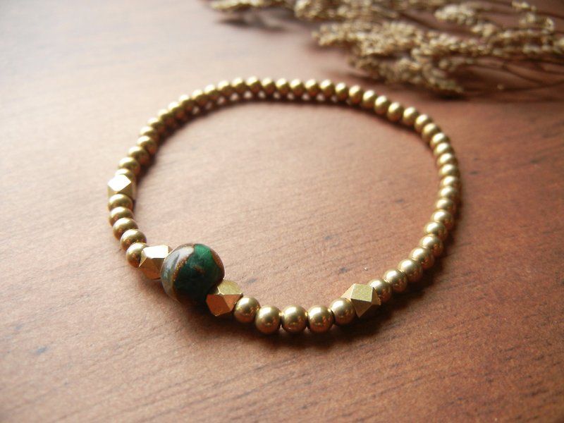 * Coucoubird * elegant blue and green bead bracelet - Bracelets - Other Metals Blue
