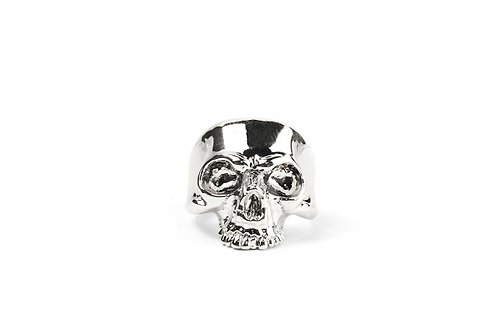 METALIZE PRODUCTIONS 【METALIZE】KING SKULL RING 國王骷髏戒指(電鍍正白金)