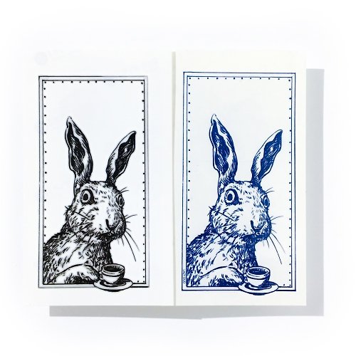╰ LAZY DUO TATTOO ╮ LAZY DUO手繪刺青紋身貼紙賓尼兔子愛麗絲下午茶有趣深藍文青韓國