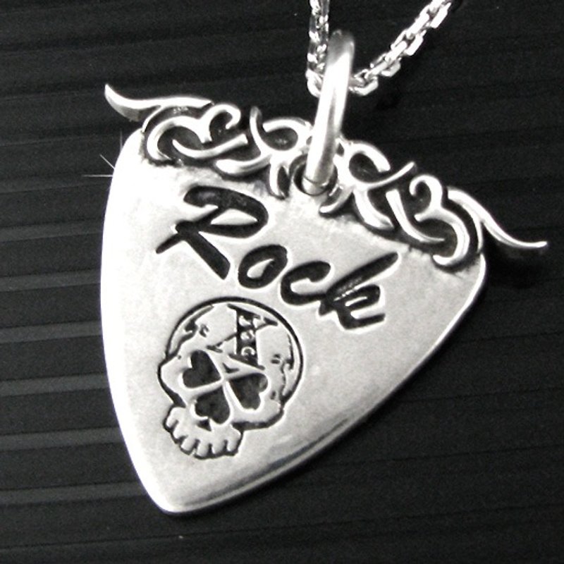 Customized.925 Sterling Silver Jewelry GP00002-Guitar Pick Pendant - Anklets & Ankle Bracelets - Other Metals 