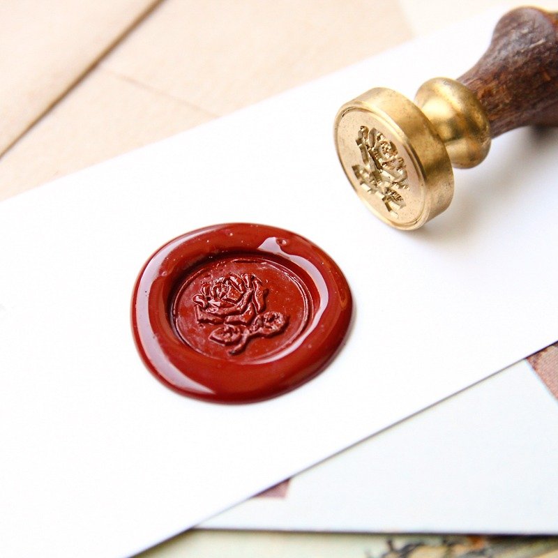 Sealing Wax Stamp Set w/a wax- Rose