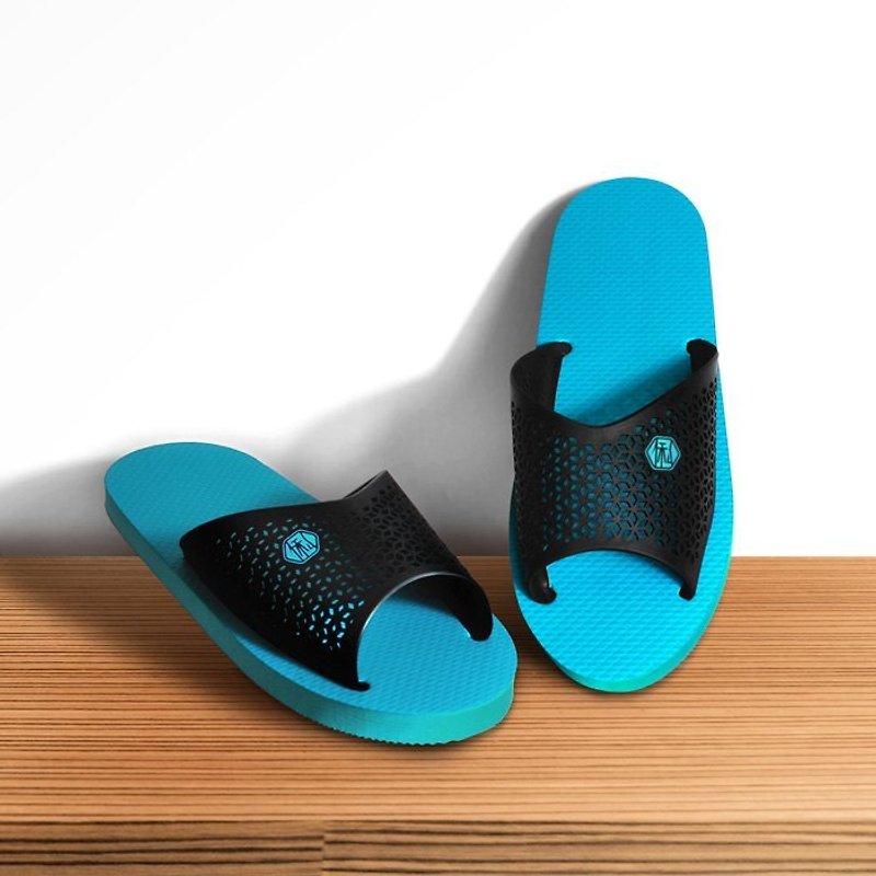 ∠ 120˚ Slipper_Blue - Men's Casual Shoes - Waterproof Material Blue