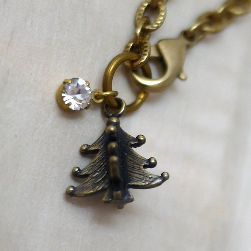 [Jin Xia Lin‧ Ornaments] Bronze Christmas Tree Bracelet - Bracelets - Other Metals 