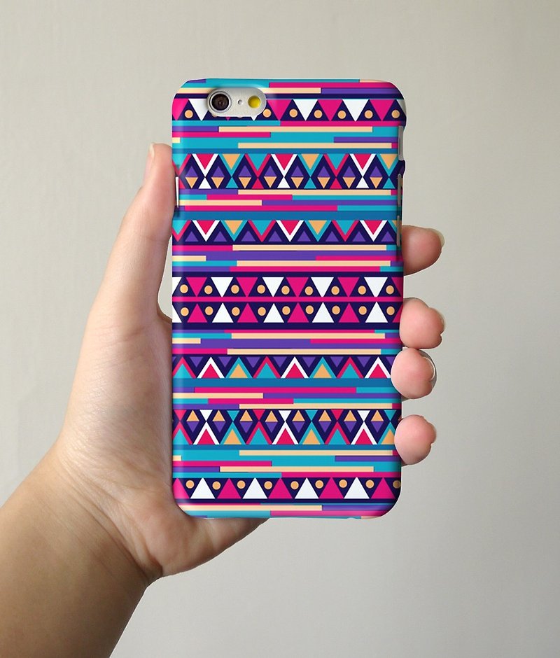 Purple Navajo Tribal Pattern 3D Full Wrap Phone Case, available for  iPhone 7, iPhone 7 Plus, iPhone 6s, iPhone 6s Plus, iPhone 5/5s, iPhone 5c, iPhone 4/4s, Samsung Galaxy S7, S7 Edge, S6 Edge Plus, S6, S6 Edge, S5 S4 S3  Samsung Galaxy Note 5, Note 4, No - อื่นๆ - พลาสติก 