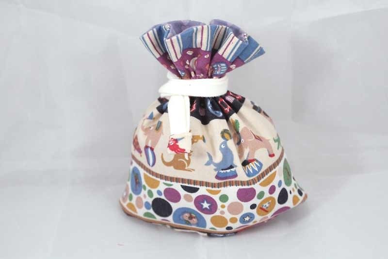There are mini tote bag bottom - purple circus - Toiletry Bags & Pouches - Other Materials Purple