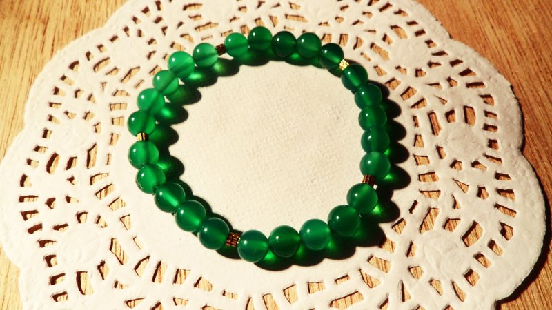 ベルエポックグリーン瑪瑙ブレスレット<イエロー> - ブレスレット - 宝石 グリーン