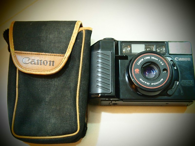 其他材質 菲林/即影即有相機 黑色 - Canon日本製中古傻瓜相機 附原廠套子