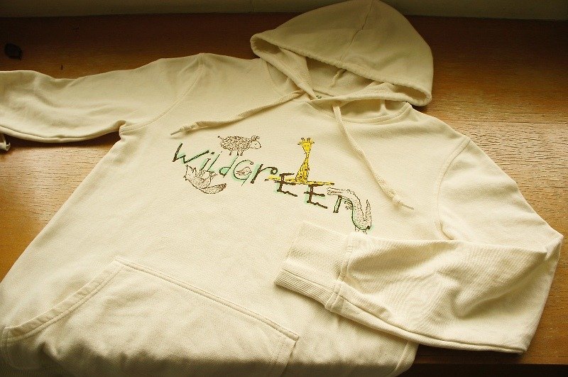 Yelu Organic Cotton[Yellow Animals] Long Sleeve Thick Hat T - เสื้อฮู้ด - ผ้าฝ้าย/ผ้าลินิน 