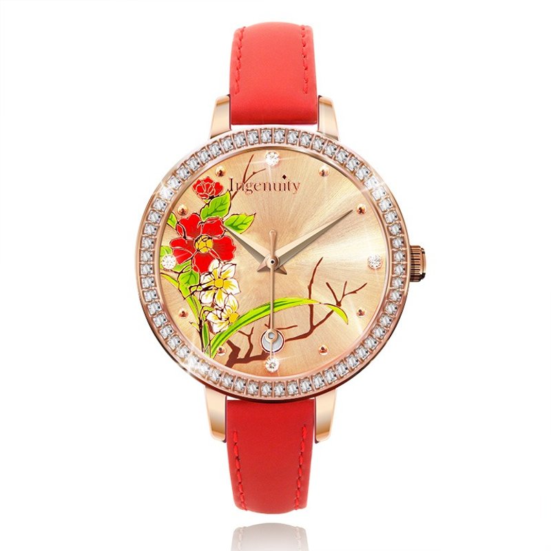 十一月花神璀璨版 ─《 喜樂中的恩典》 - 女裝錶 - 其他金屬 橘色