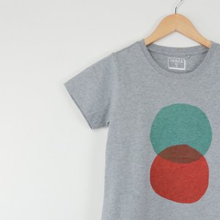 INNER | round intersection T-Shirt - gray linen (female version) only L No.