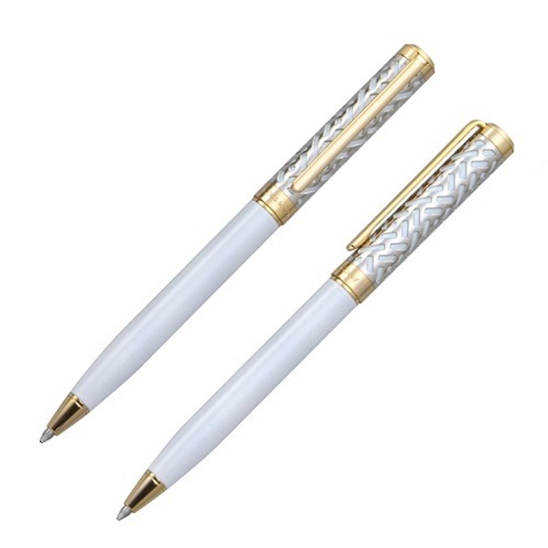 [クリス＆キャリー]クリエーターCreatorシリーズ（ギフトレタリング）/パールホワイトペン - 油性・ゲルインクボールペン - 金属 ホワイト