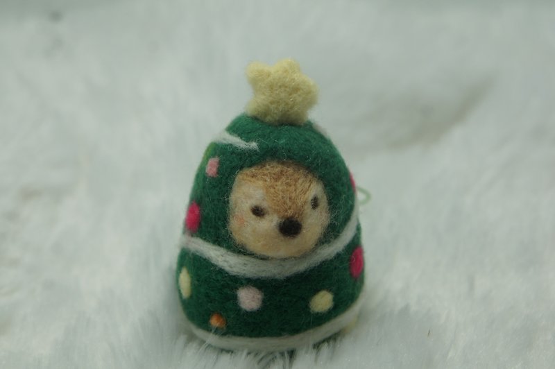 Christmas deer wool felt Charm - Stuffed Dolls & Figurines - Wool 