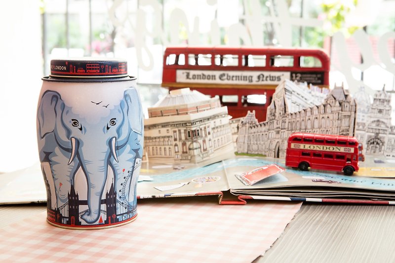 [Out of print] London style elephant tea pot (Kenya earth tea / 20 original leaf triangle stereo tea bag) - ชา - อาหารสด สีน้ำเงิน