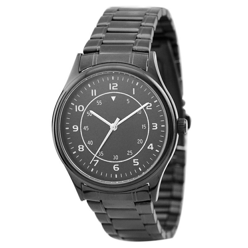 休閒手錶配鋼帶 - 女裝錶 - 其他金屬 黑色