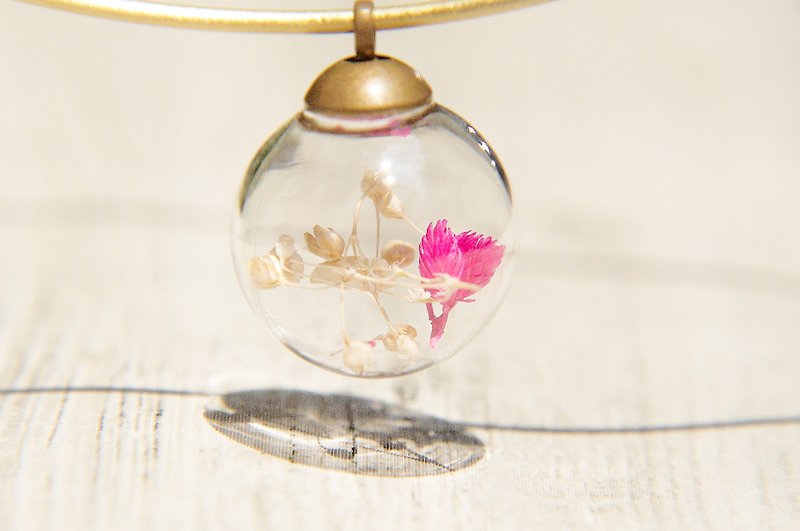 / Simplicity / French minimalist glass collar necklace-romantic dry flower world