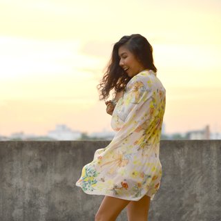 The Classic flower collection- Vivid Yellow Colour - Sunflower Scarf
