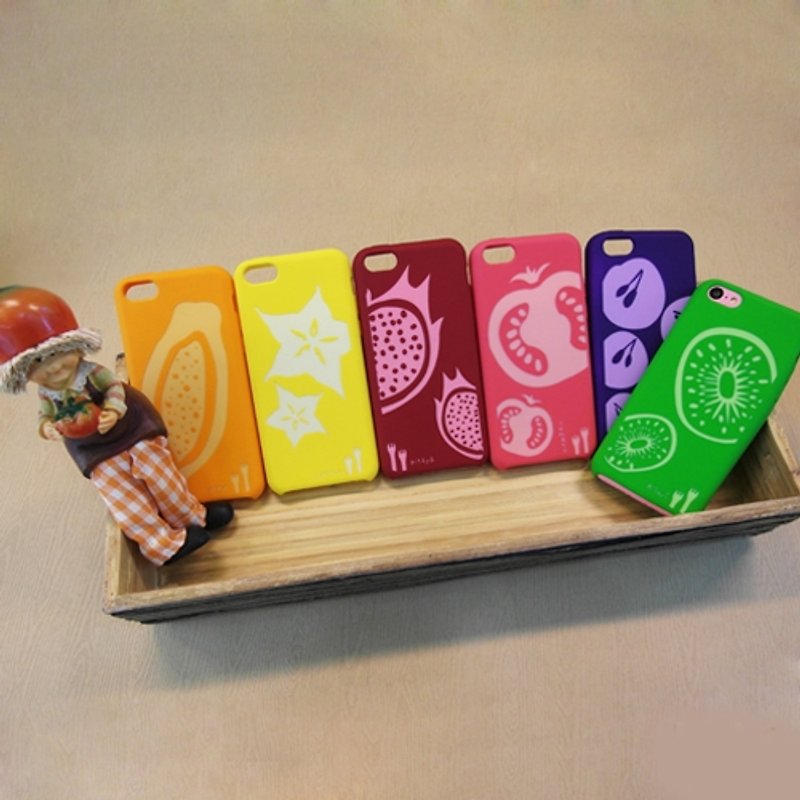 Kalo Carel creative iPhone 5C fruit platter Silicone Case - เคส/ซองมือถือ - ซิลิคอน หลากหลายสี