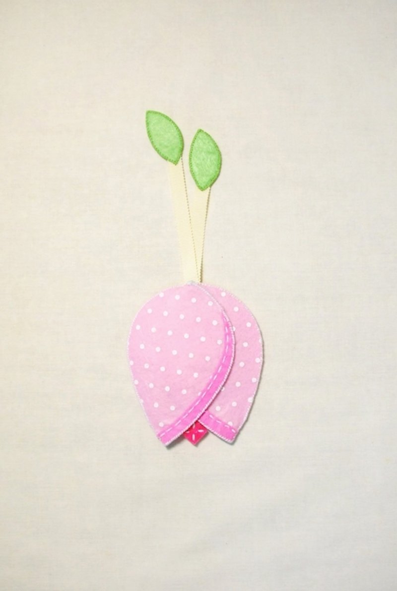 :: :: Cat princess flower Wallets - Mini third generation - dot powder B section - Keychains - Wool Pink