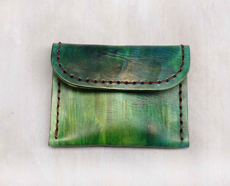 Sienna leather coin purse - กระเป๋าใส่เหรียญ - หนังแท้ สีนำ้ตาล
