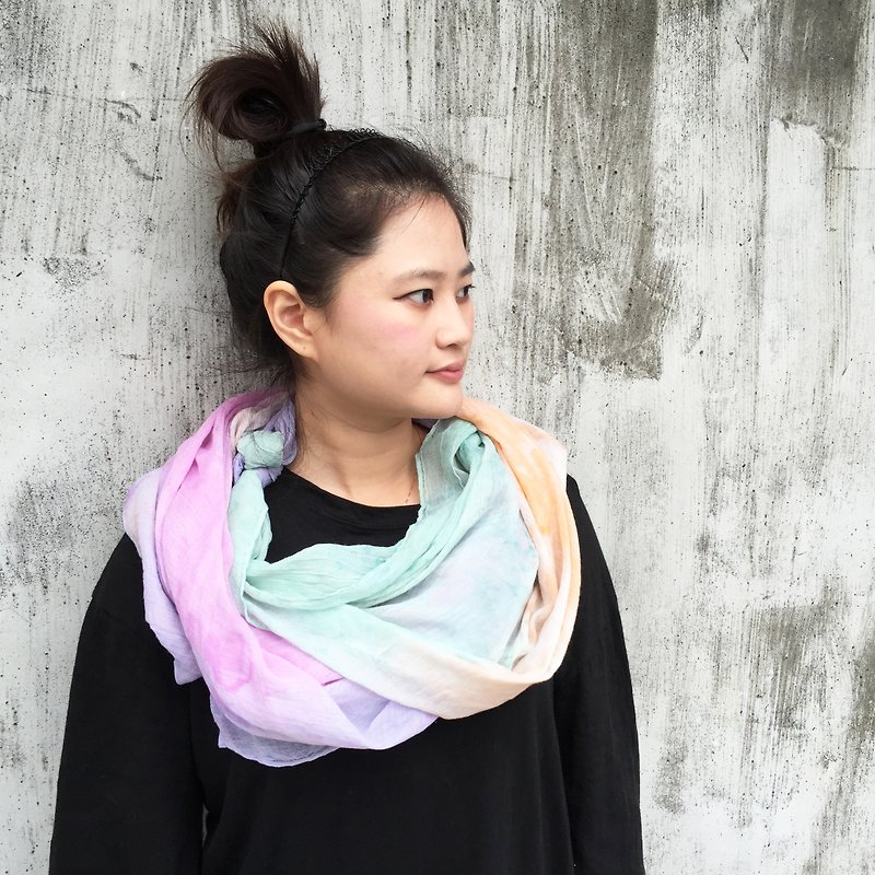 Tie dye/scarf/shawl :Rainbow B: - Scarves - Other Materials Multicolor