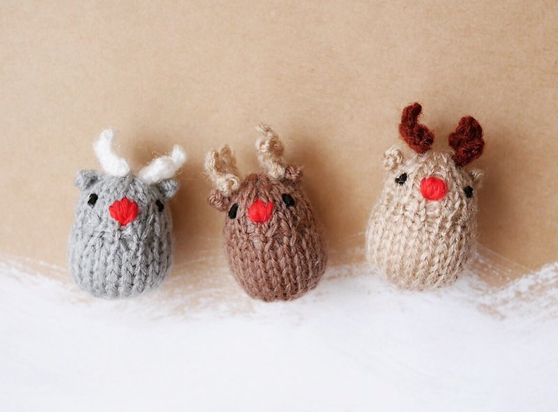 Christmas elk magnet ♧ peanuts - แม็กเน็ต - วัสดุอื่นๆ สีนำ้ตาล