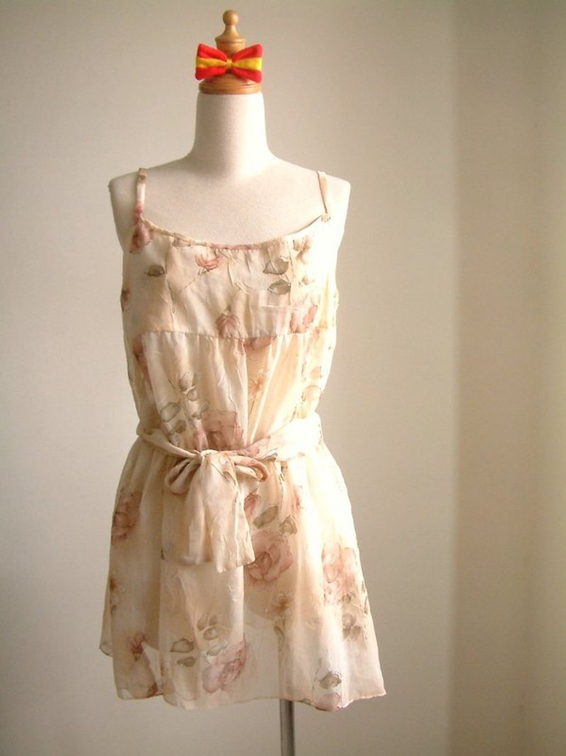 Long rose top with spaghetti straps - Other - Other Materials Gold