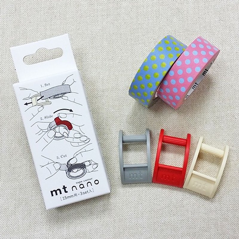 mt and paper tape cutter mt Nano 【15mm (MTTC0016)】 - วัสดุห่อของขวัญ - พลาสติก ขาว