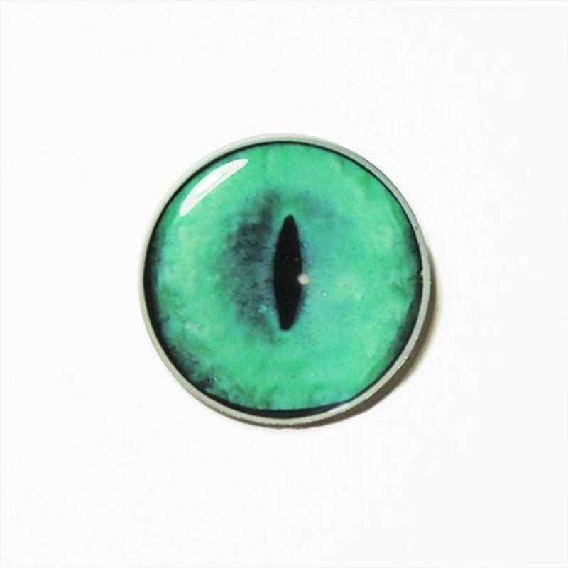 Eye pins / cat eye / green - เข็มกลัด - พลาสติก สีเขียว