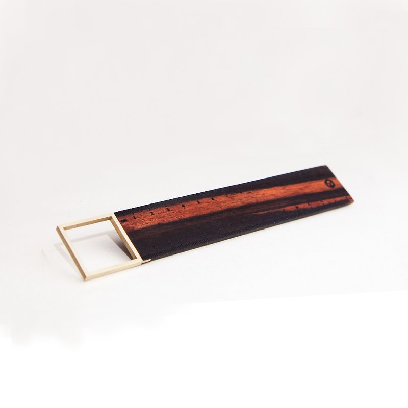 [Hylé design Macau] SIMPLE 90 ° RULER rosewood X-nickel alloy Squares - Other - Wood Red