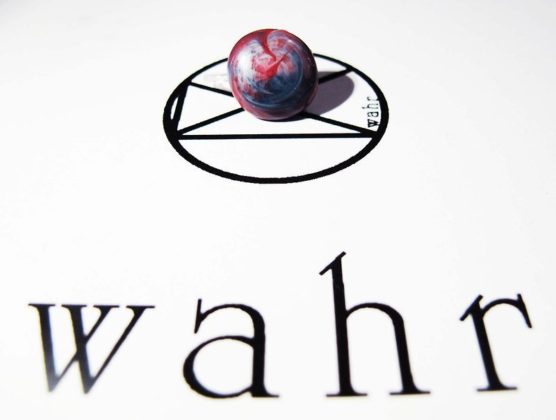【Wahr】-夾式-紅絲耳環 - ต่างหู - วัสดุกันนำ้ สีแดง