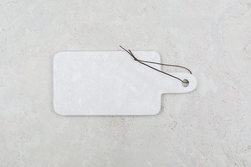House Doctor marble cutting board / white - ผ้ารองโต๊ะ/ของตกแต่ง - วัสดุอื่นๆ ขาว