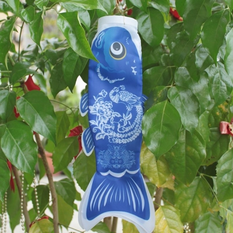 FISH FLAG CLASSIC PATTERN (BLUE) 30 CM - Items for Display - Other Materials Blue