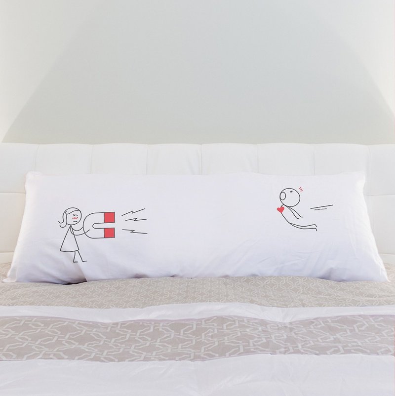Magnet  Body Pillowcase - Pillows & Cushions - Cotton & Hemp White