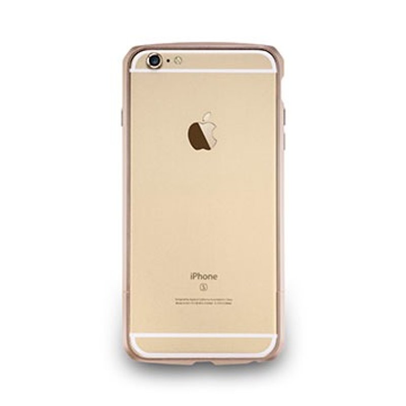 iPhone 6 Plus / 6s Plus- protected aluminum frame with carbon fiber pattern - Rose Gold - Phone Cases - Other Metals Gold