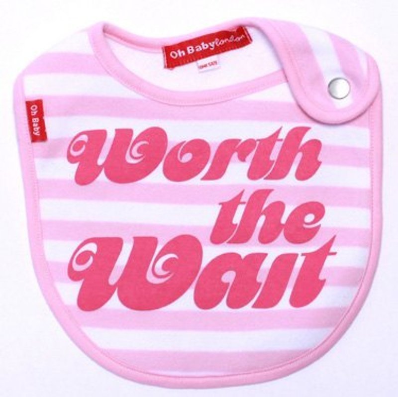 oh baby london pink bib - Bibs - Cotton & Hemp Pink