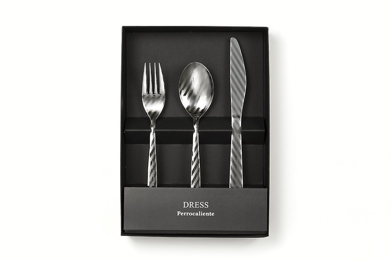 Perrocaliente 斜紋 餐具組 - 餐具/刀叉湯匙 - 其他金屬 灰色