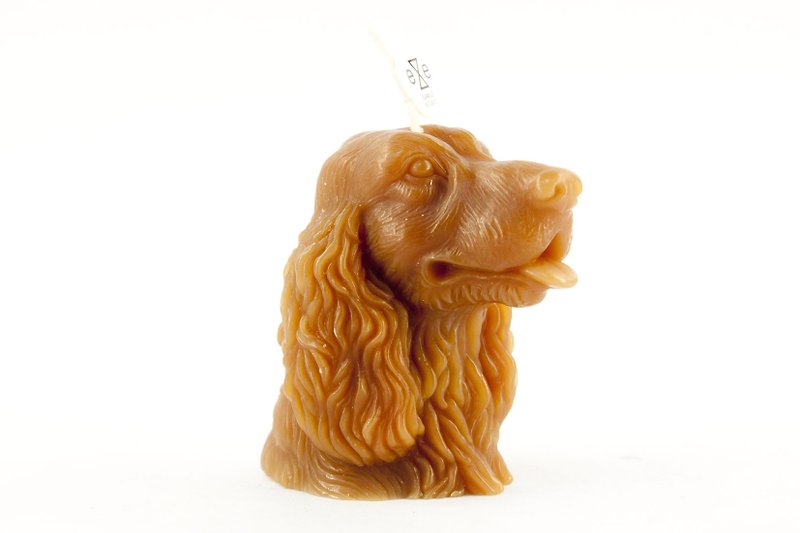咖啡色可卡犬造型蠟燭 Cocker Dog Candle - 香薰蠟燭/燭台 - 蠟 咖啡色