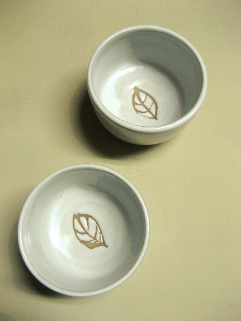 一葉茶水杯 - 茶具/茶杯 - 其他材質 白色