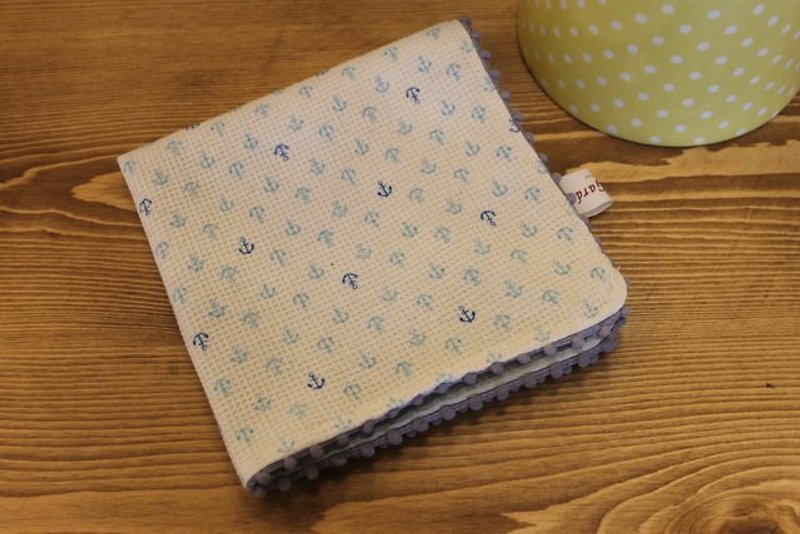 Ouleita Life Grocery Store*[Ocean Wind Double-sided Muffin Tea Towel] can be used as a placemat*cover towel or as a hand towel ~ Haimao substandard area - Items for Display - Other Materials Blue