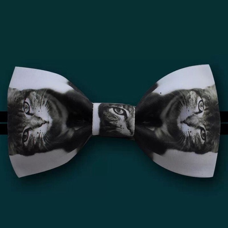 Independent design stamp series tie Bow Tie ID 043 - Ties & Tie Clips - Other Materials Black