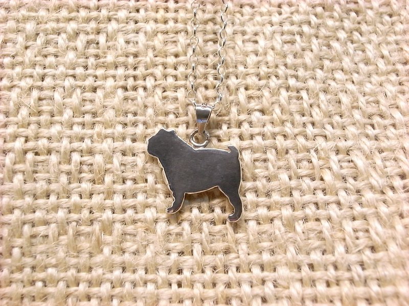 Ermao Silver dog series [9] Pakistan Pug dog - Necklaces - Other Metals 