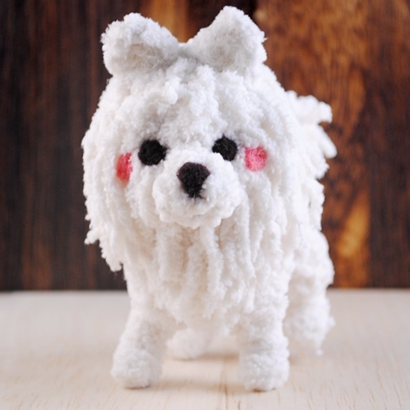 12cm pet cloned [feiwa Fei handmade doll] Japanese Spitz pet doll (Welcome to order your dog) Japanese Spitz - Collars & Leashes - Other Materials White