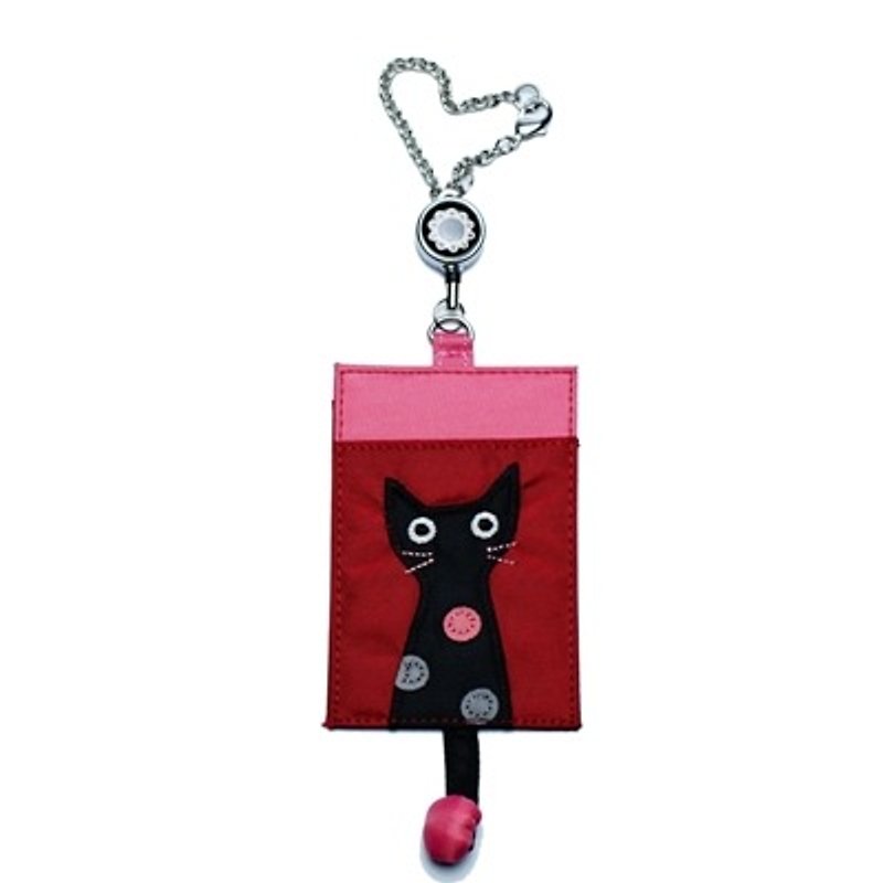 Noafamily, Noah Moon Cat Anti-theft Luminous Card Set_R (J447-R) - ที่ใส่บัตรคล้องคอ - วัสดุอื่นๆ สีแดง