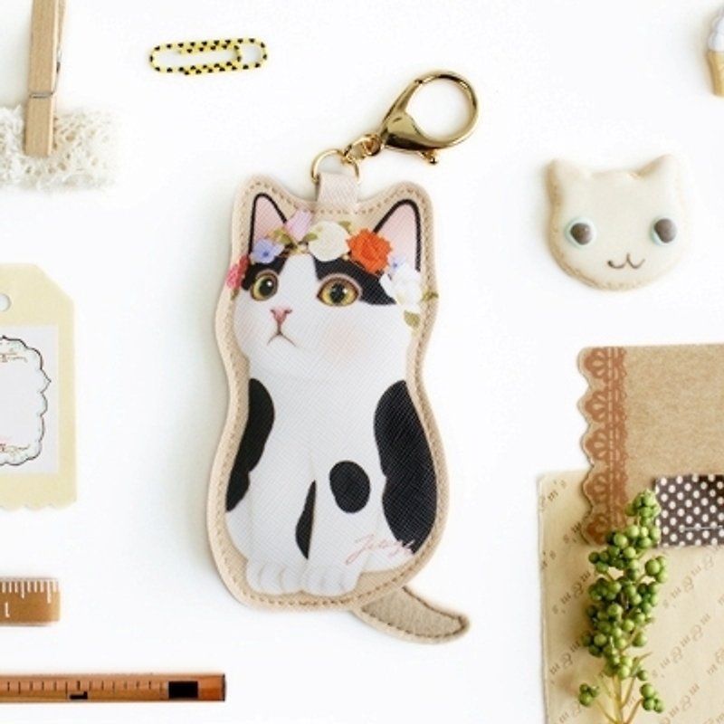 JETOY, Choo choo sweet cat doll keychain purse _Secret night (J1406902) - Keychains - Genuine Leather Multicolor