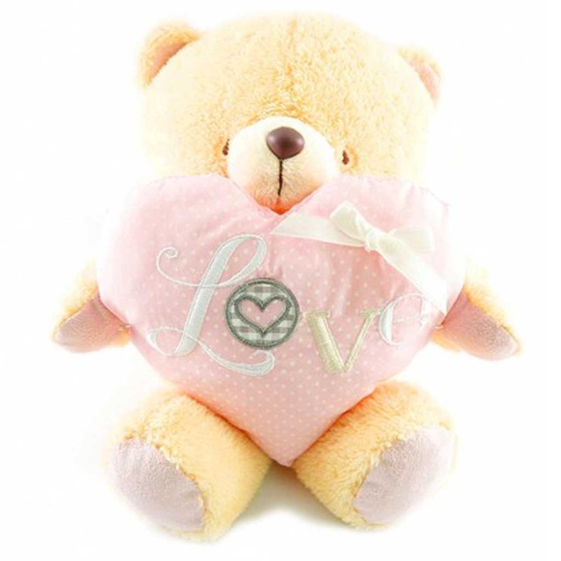 ◤ retro love raging | FF 8-inch nap Bear Wedding Set - Stuffed Dolls & Figurines - Other Materials Pink